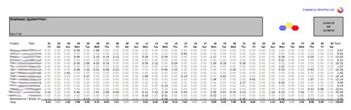 Time Sheet Export