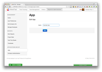 Registering an app in WorkTrail