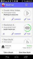 WorkTrail Time Tracking on Android